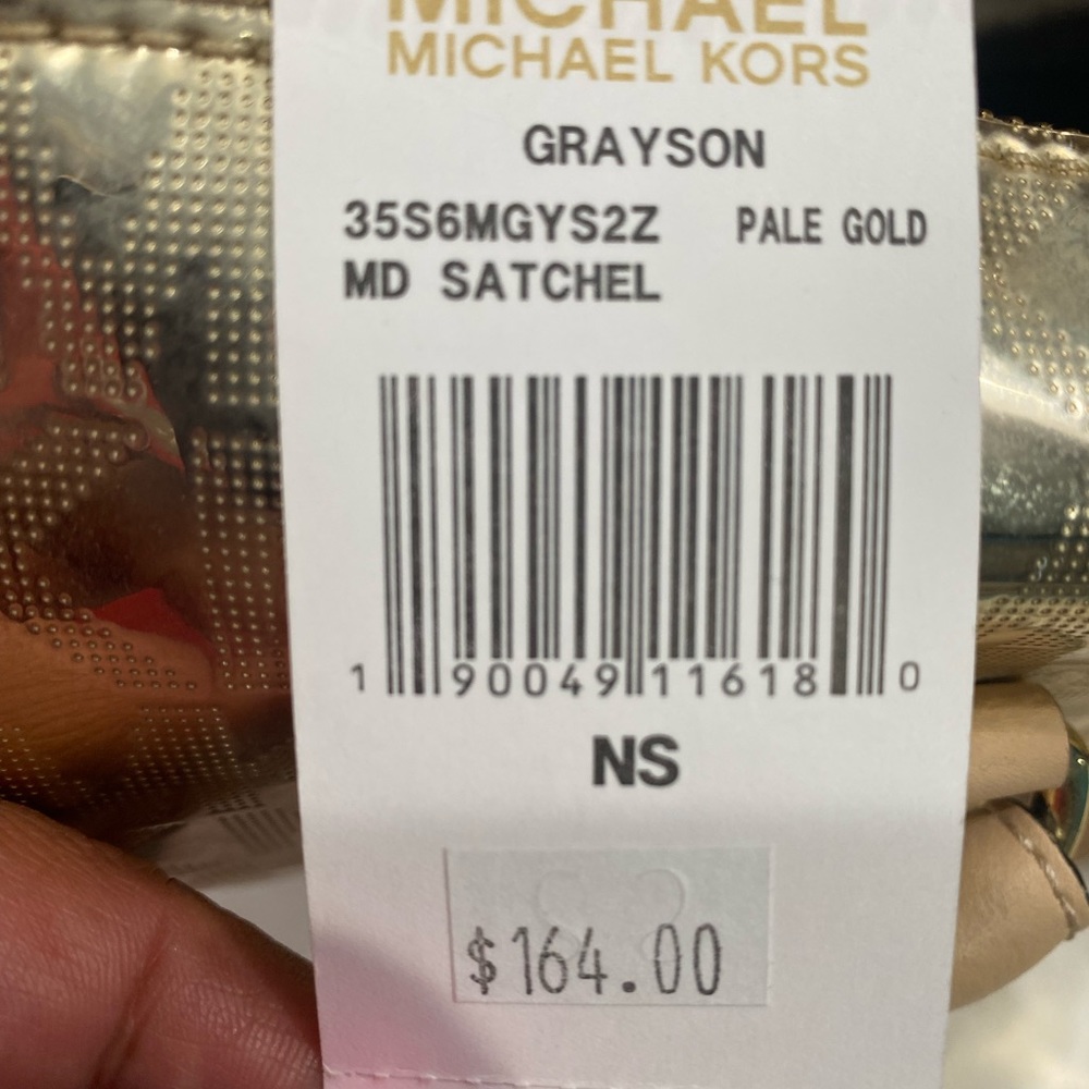 Pale Gold Michael Kors Medium Satchel